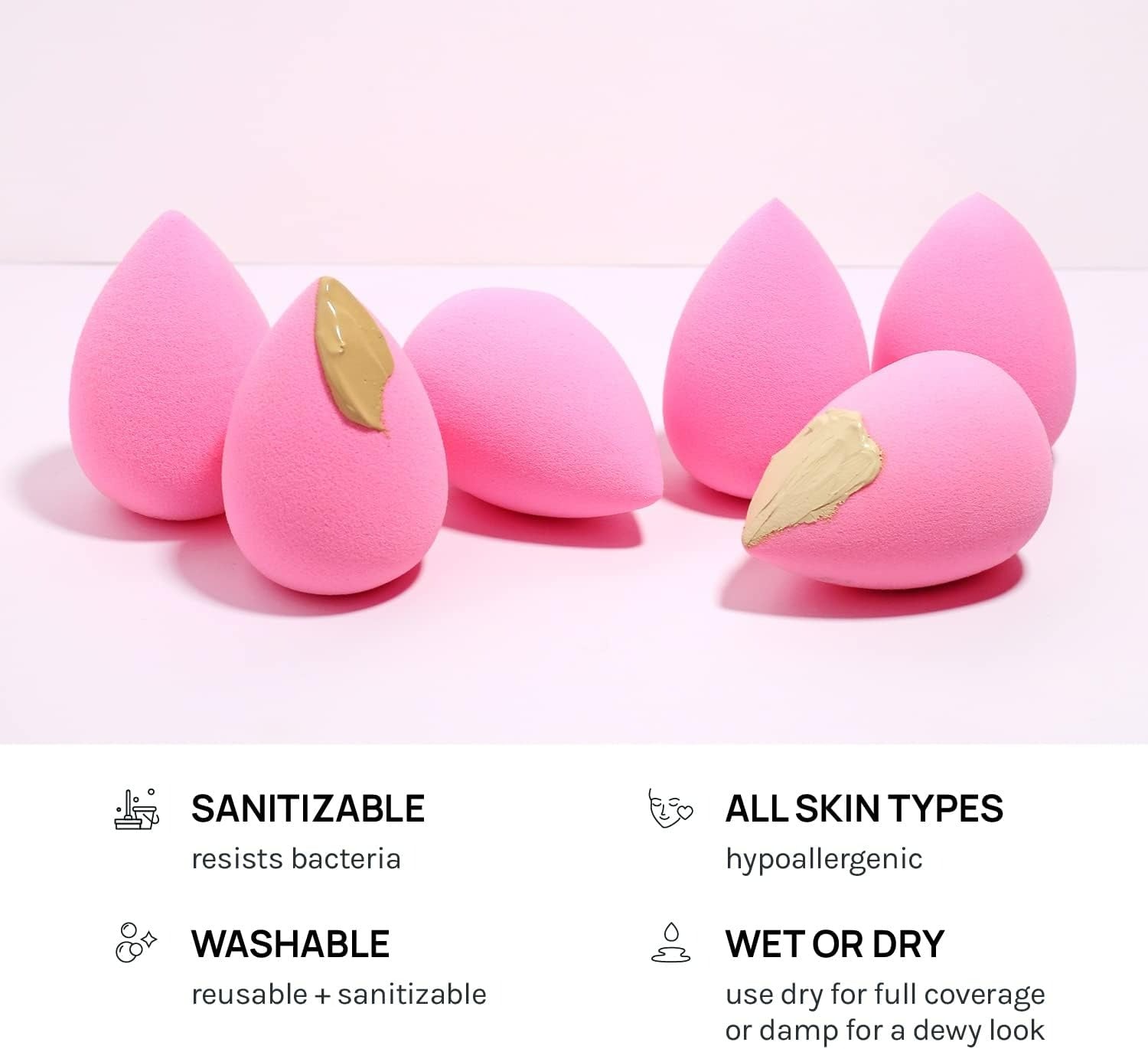 Beauty Blender Make-up-Schwamm zum Verblenden von Foundations, Pudern und Cremes, vegan, tierversuchsfrei